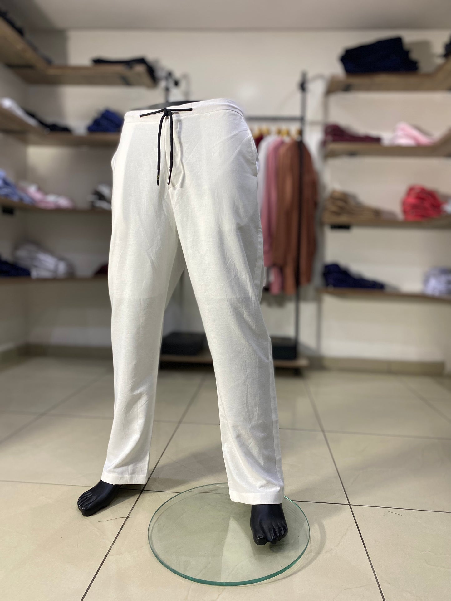 White linen pant