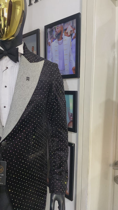 Fully stoned Swarovski  velvet tuxedo