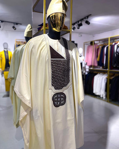 Cream Agbada