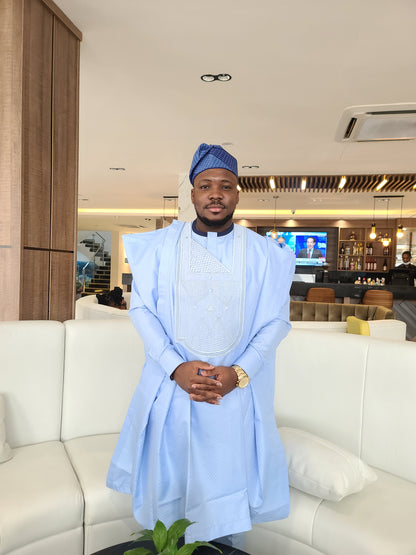 Sky blue Agbada