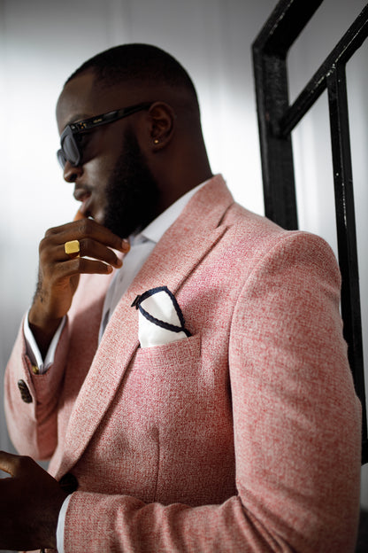 Pink Textured Suit