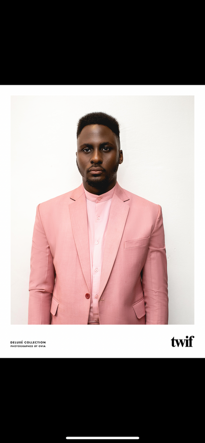 Peach One Button Suit