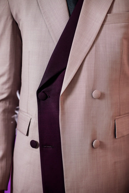 Lilac Double Breasted resilience two piece suit