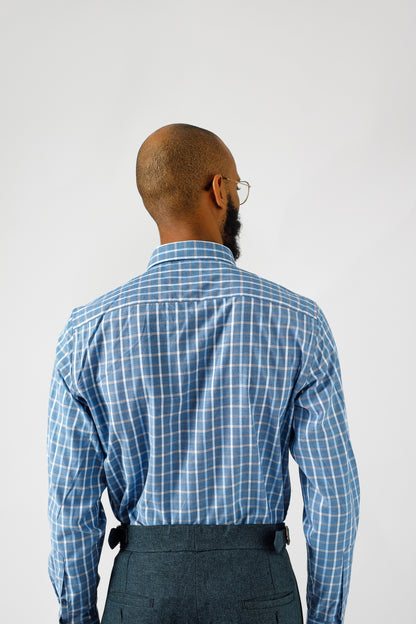 Midnight blue checkered shirt